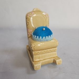 Vintage Yellow Rocking Chair Pin Cushion